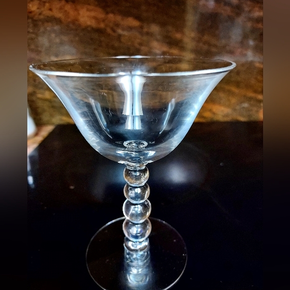 6 Imperial Candlewick 4 Bead Stem Cocktail Glasses. - Picture 2 of 8